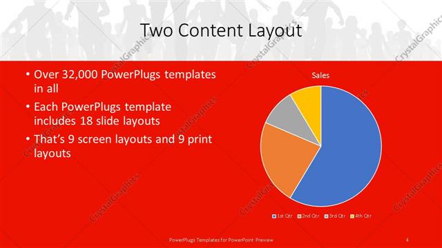 Two Content presentation slide layout