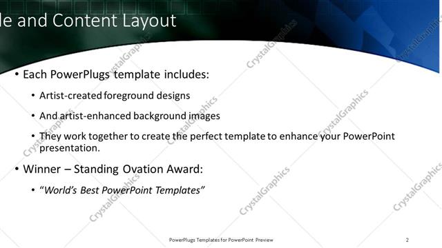 Title and Content presentation slide layout