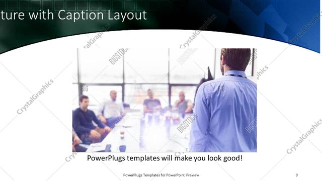 Picture with Caption presentation slide layout