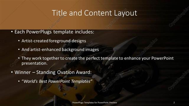 Title and Content presentation slide layout