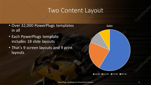 Two Content presentation slide layout
