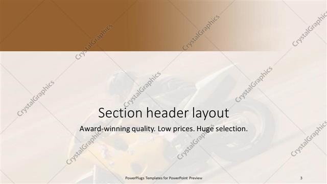 Section Header presentation slide layout