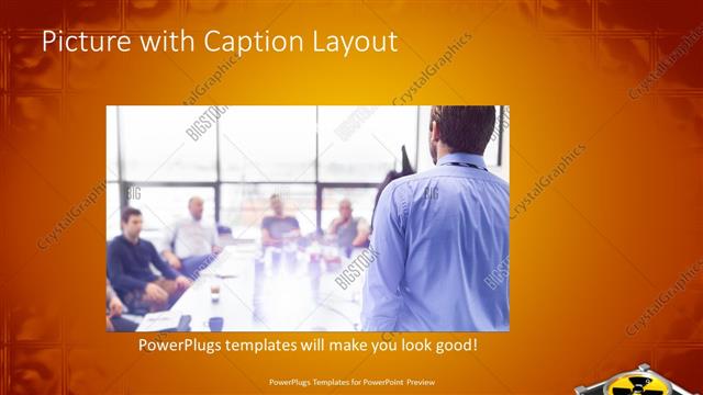 Picture with Caption presentation slide layout