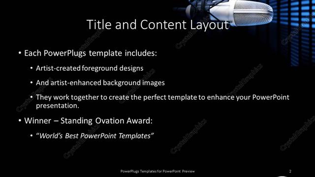 Title and Content presentation slide layout