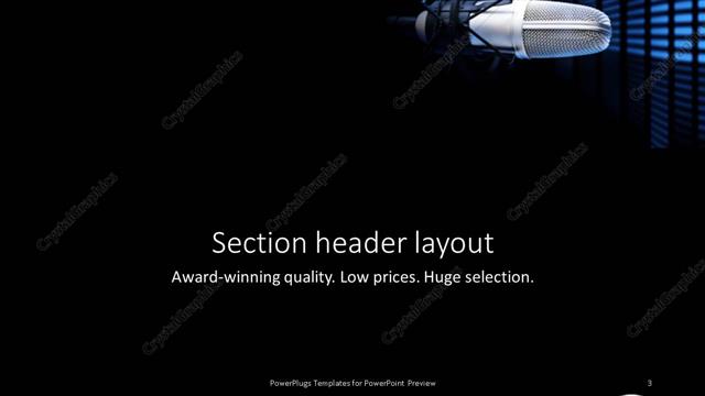 Section Header presentation slide layout
