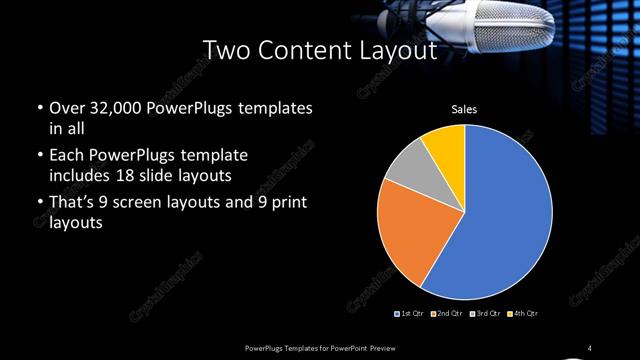 Two Content presentation slide layout