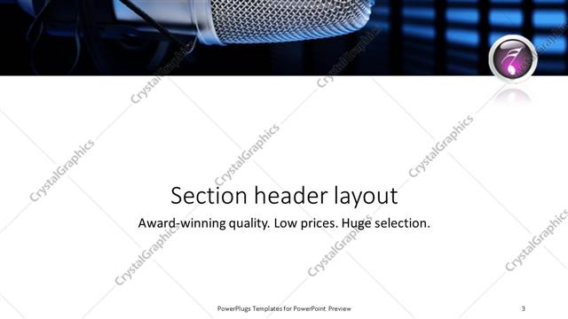 Section Header presentation slide layout