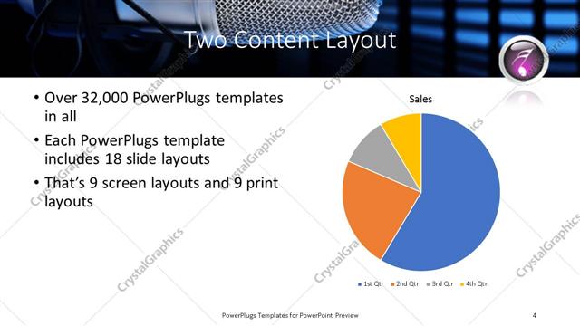 Two Content presentation slide layout