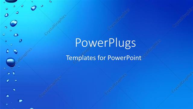  Presentation with drop - Rain drops on window after rain as a metaphor on a blue background