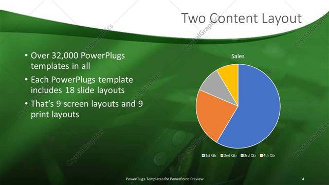 Two Content presentation slide layout