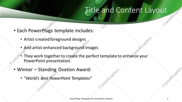 Title and Content presentation slide layout
