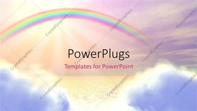  Presentation with rainbow - A rainbow in the background with place for text