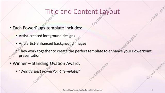Title and Content presentation slide layout