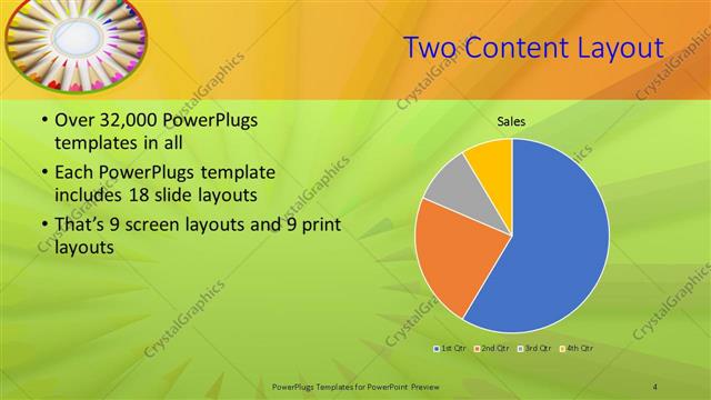 Two Content presentation slide layout