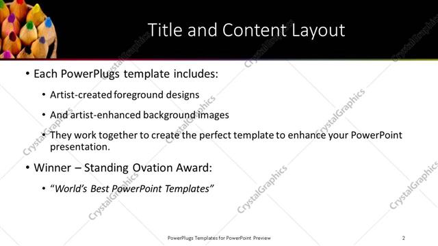 Title and Content presentation slide layout