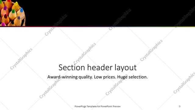 Section Header presentation slide layout