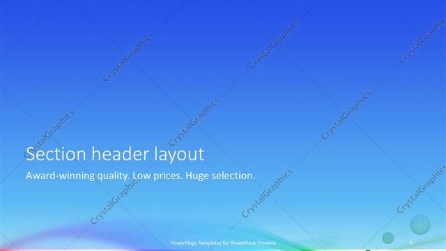 Section Header presentation slide layout