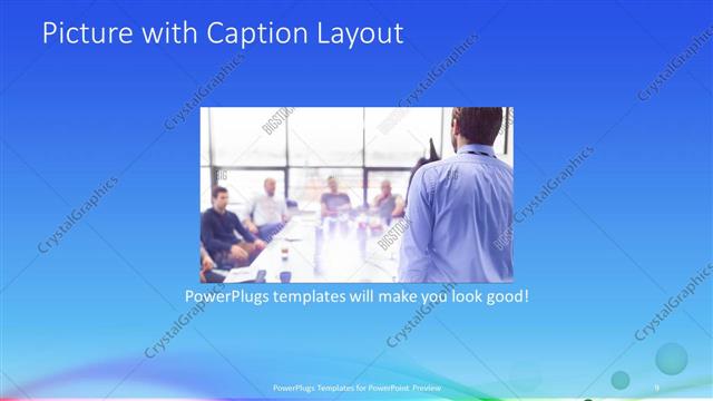 Picture with Caption presentation slide layout