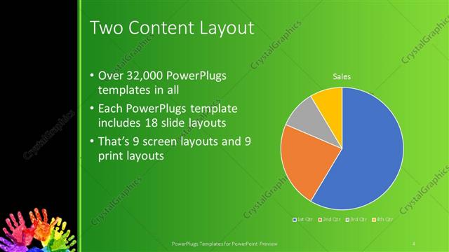 Two Content presentation slide layout