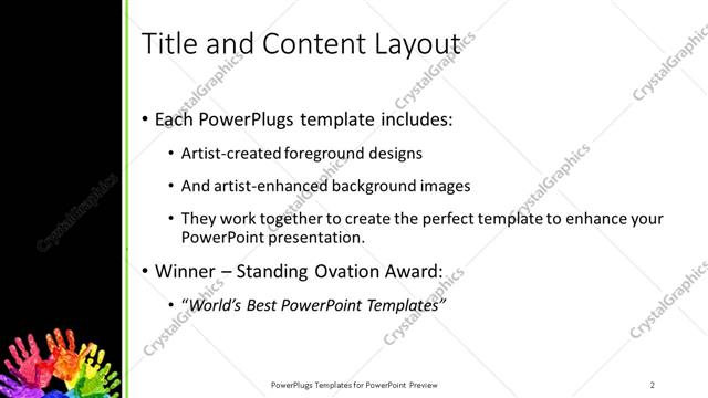 Title and Content presentation slide layout