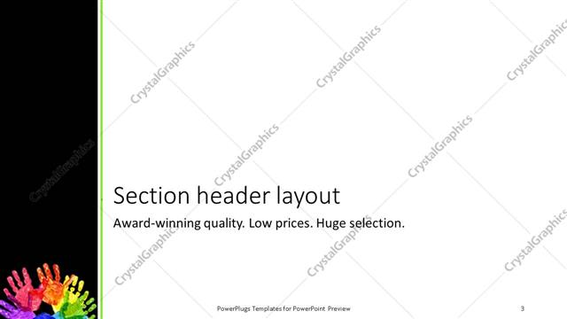 Section Header presentation slide layout