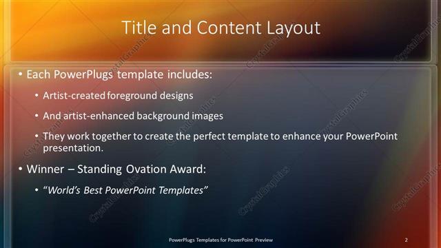 Title and Content presentation slide layout