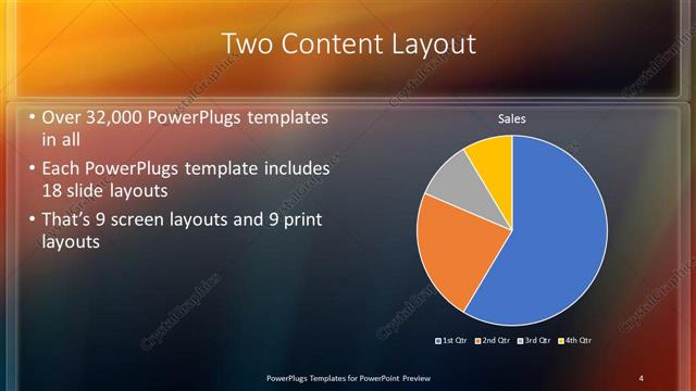 Two Content presentation slide layout