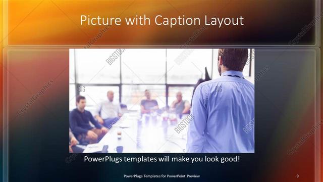 Picture with Caption presentation slide layout
