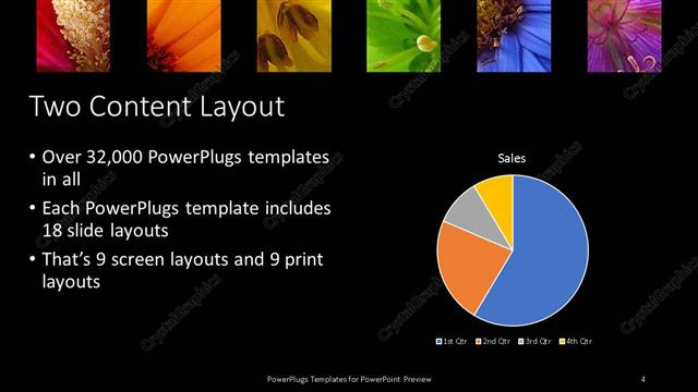 Two Content presentation slide layout