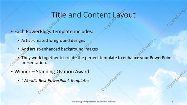 Title and Content presentation slide layout