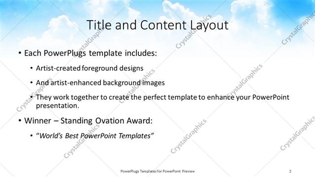 Title and Content presentation slide layout