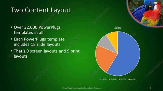 Two Content presentation slide layout