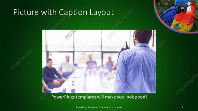 Picture with Caption presentation slide layout