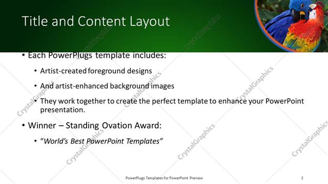 Title and Content presentation slide layout