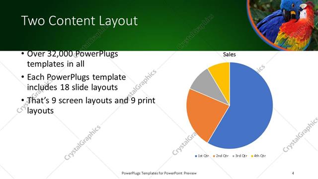 Two Content presentation slide layout