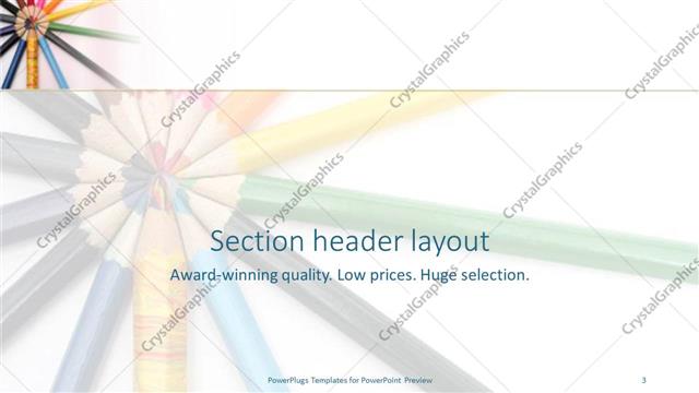 Section Header presentation slide layout
