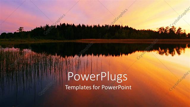  Presentation with sky rainbow - Rainbow sky with tall trees and reflection in river