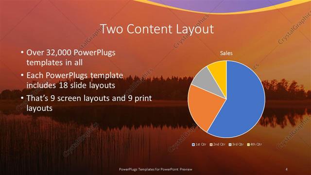 Two Content presentation slide layout
