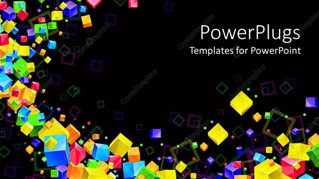  Presentation with cube - Rainbow theme