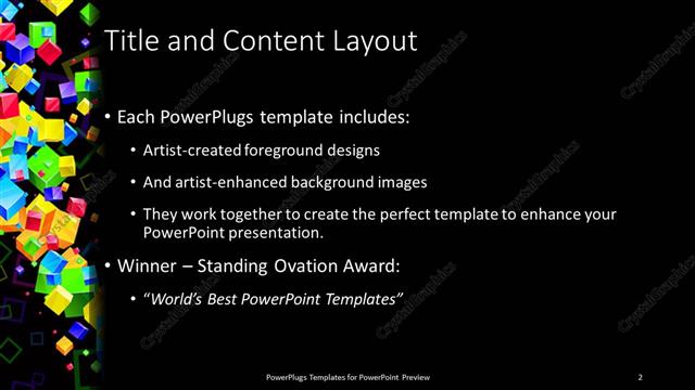 Title and Content presentation slide layout