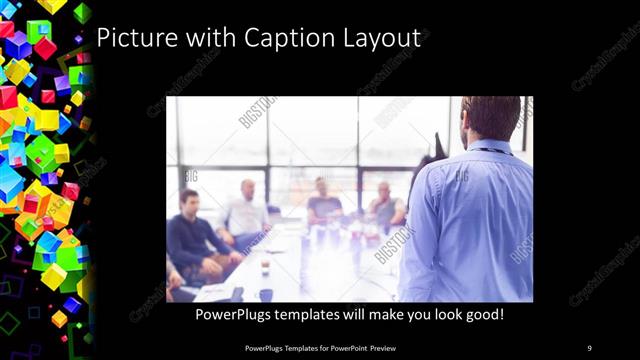 Picture with Caption presentation slide layout