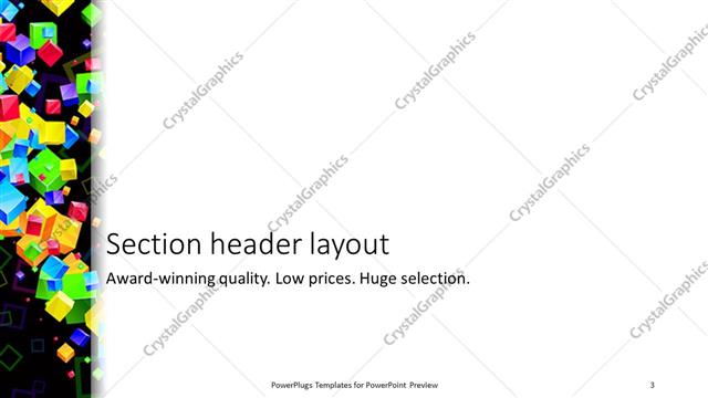 Section Header presentation slide layout