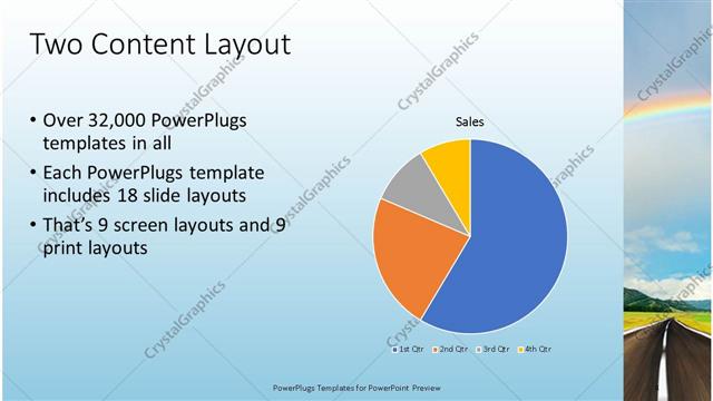 Two Content presentation slide layout
