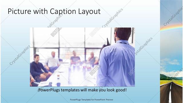 Picture with Caption presentation slide layout