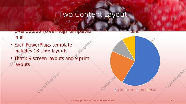Two Content presentation slide layout