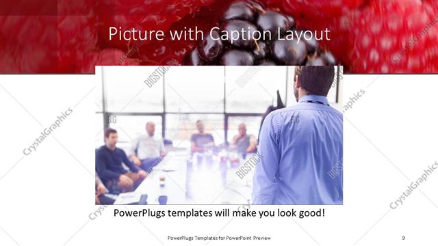 Picture with Caption presentation slide layout