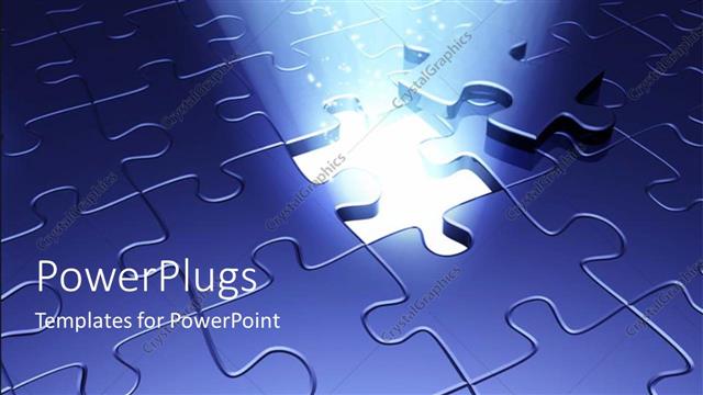  Presentation with magical - A ray of shinning through a removed puzzle hole