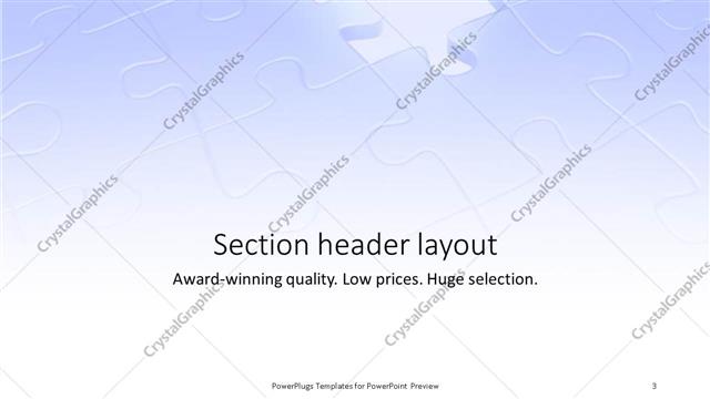 Section Header presentation slide layout