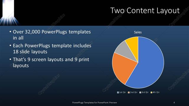 Two Content presentation slide layout