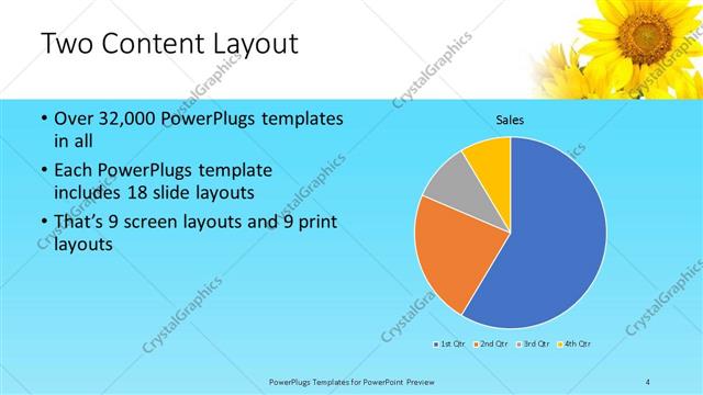 Two Content presentation slide layout